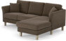 Eden - 2-sits soffa med schäslong - Brun