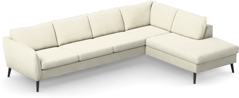 County - 3-sits soffa med divan höger - Vit