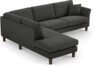 Eden - 2,5-sits soffa med divan - Svart