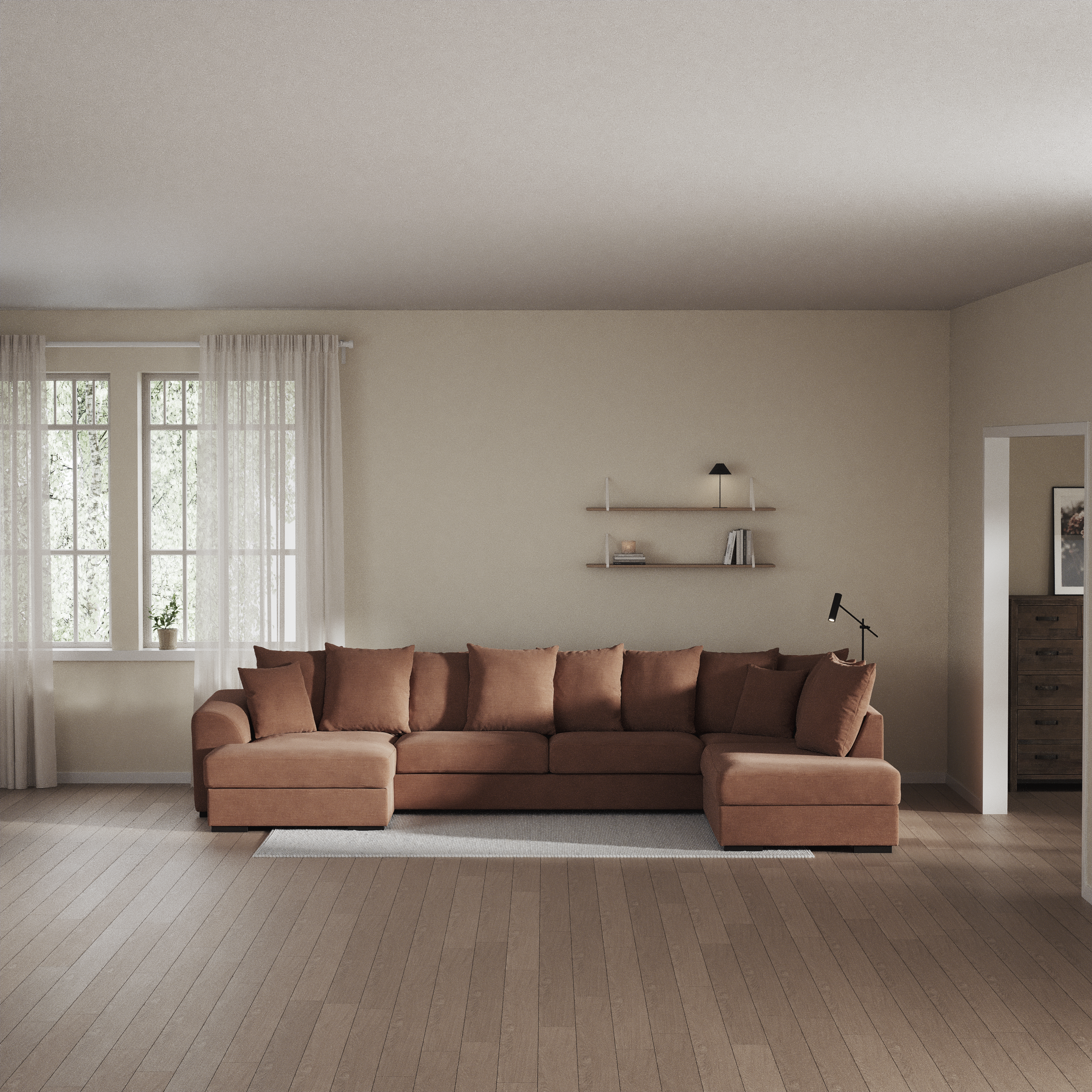 Town - 3-sits soffa med divan höger och schäslong vänster - inspiration