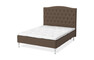 Sense Delux - Ramsäng, dubbelsäng med bäddmadrass Dream Delux vit, 160 cm - Brun