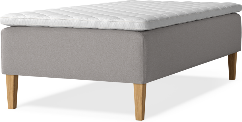 Delux Dream - Ramsäng, enkelsäng med bäddmadrass - Grå