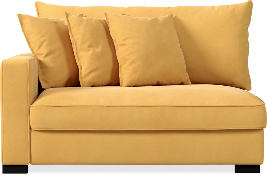 Rossi - 2-sits med armstöd vänster - Gul