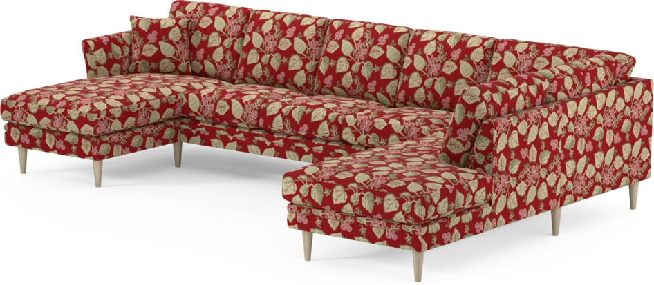 Eden - 3-sits soffa med schäslong vänster och divan höger - Flerfärgad