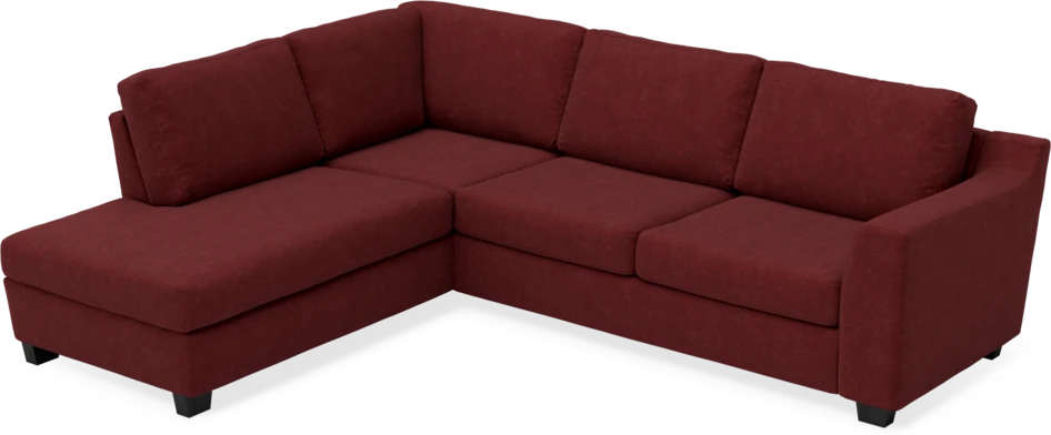 Friday - 2,5-sits soffa med divan vänster - Rosa