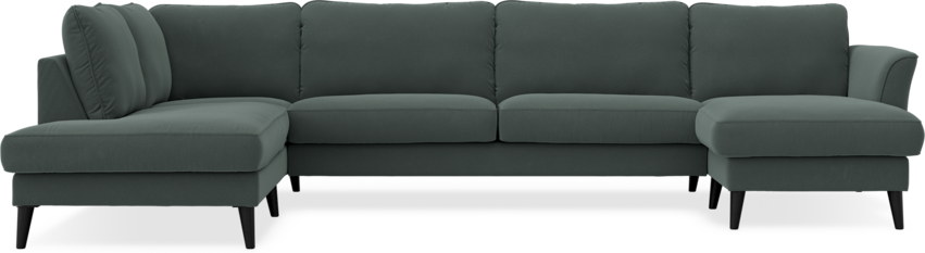 Bridge - 3-sits soffa med divan vänster och schäslong höger - Grå