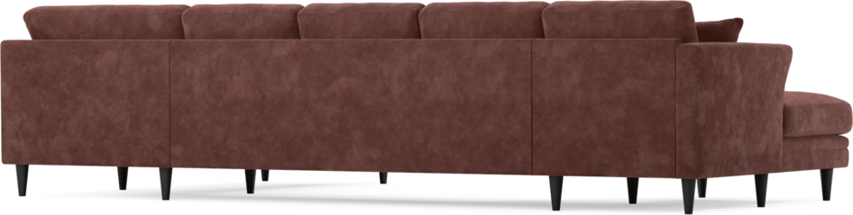 Eden - 3-sits soffa med schäslong vänster och divan höger - Röd