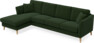 Eden - 3-sits soffa med schäslong - Grön