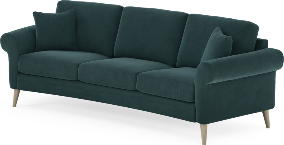 Eden - 3-sits soffa svängd - Blå
