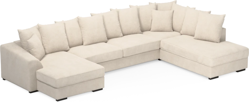 Town - 3-sits soffa med divan höger och schäslong vänster - Vit