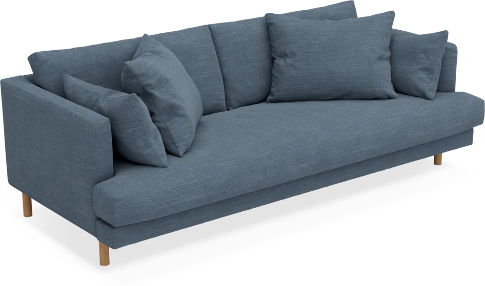 Harper - 3-sits soffa, hel dyna - Blå