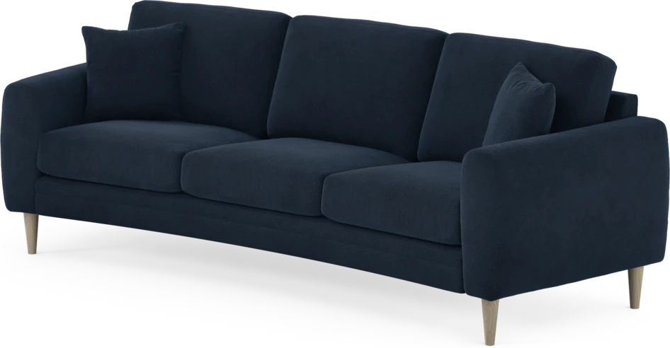 Eden - 3-sits soffa svängd - Blå