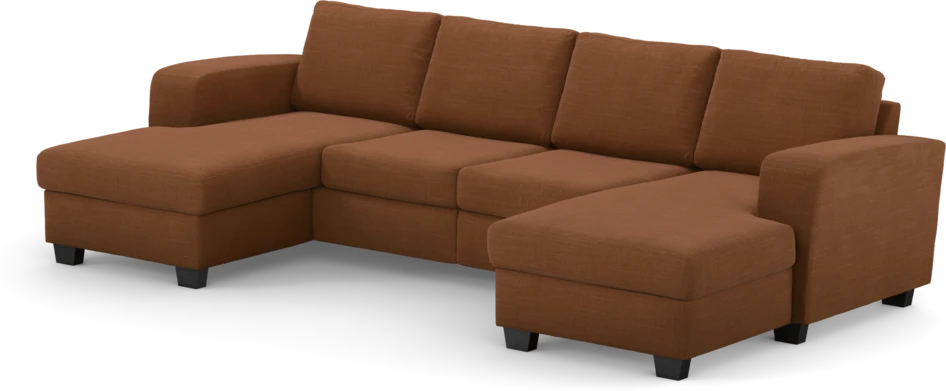 Friday - 2-sits soffa med två schäslonger - Orange