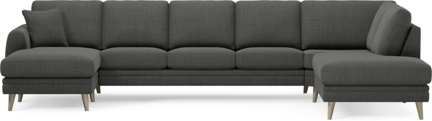 Eden - 3-sits soffa med schäslong vänster och divan höger - Grå