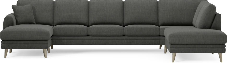 Eden - 3-sits soffa med schäslong vänster och divan höger - Grå