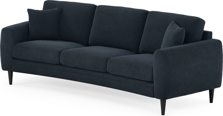 Eden - 3-sits soffa svängd - Blå