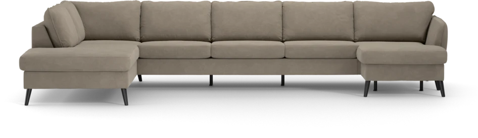 County - 4-sits soffa med divan vänster och schäslong höger - Beige