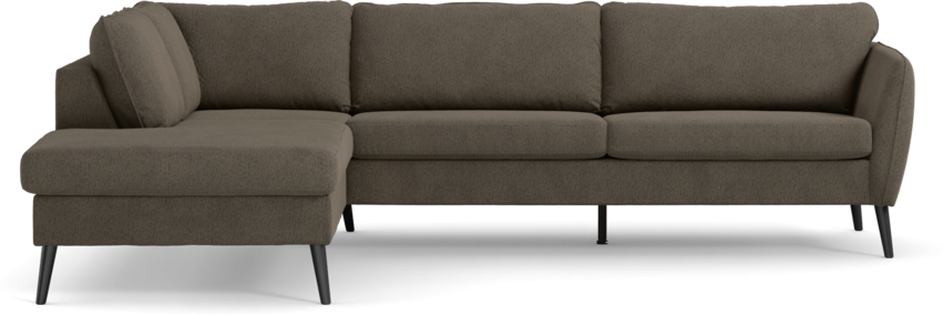 County - 2,5-sits soffa med divan vänster - Brun