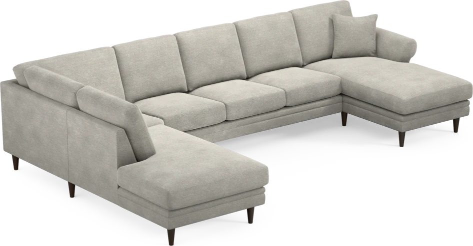 Eden - 3-sits soffa med divan vänster och schäslong höger - Grå