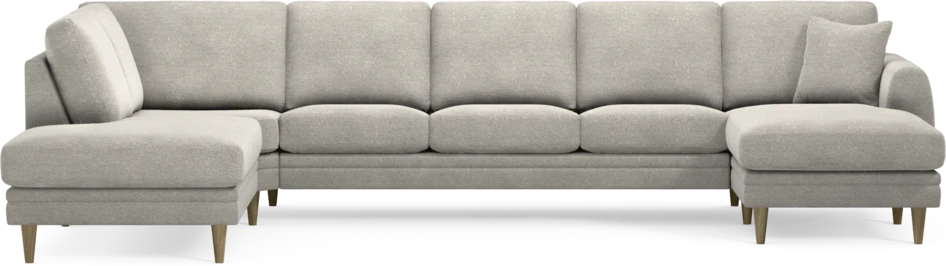 Eden - 3-sits soffa med divan vänster och schäslong höger - Grå