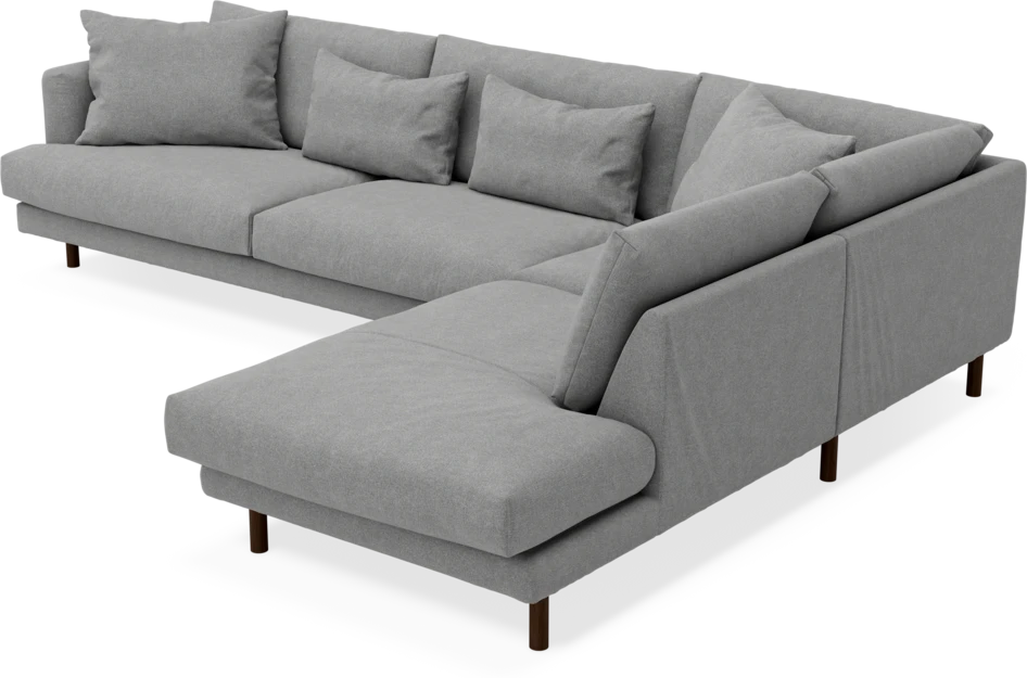 Harper - 3-sits soffa med divan höger - Grå