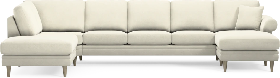 Eden - 3-sits soffa med divan vänster och schäslong höger - Vit