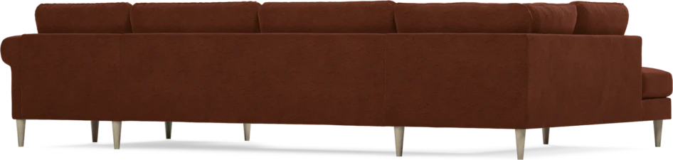 Bridge - 3-sits soffa med divan vänster och schäslong höger - Orange