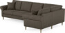 Eden - Hörnsoffa, 3+1-sits - Brun