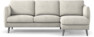 Madison Lux - 2-sits soffa med schäslong höger - Vit