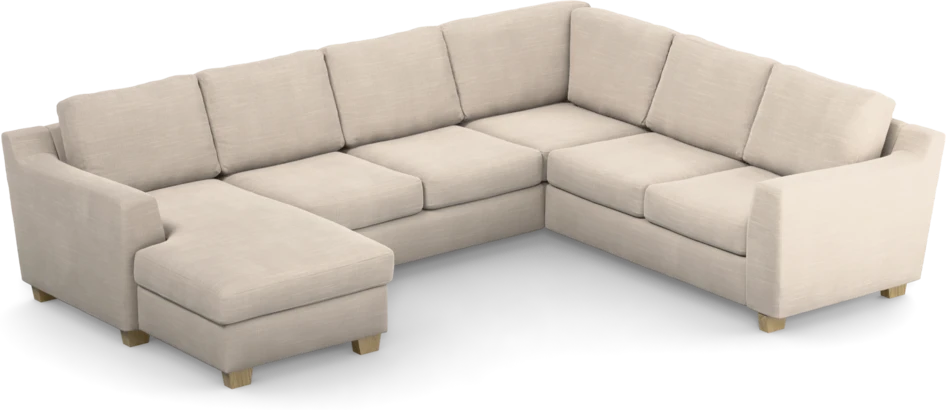 Friday - Hörnsoffa, 3+2-sits med schäslong vänster - Beige