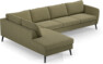 County - 3-sits soffa med divan vänster - Grön