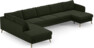 County - 4-sits soffa med divan vänster och schäslong höger - Grön