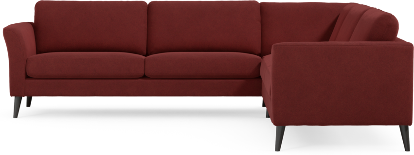 Bridge - Hörnsoffa, 3+3-sits - Röd