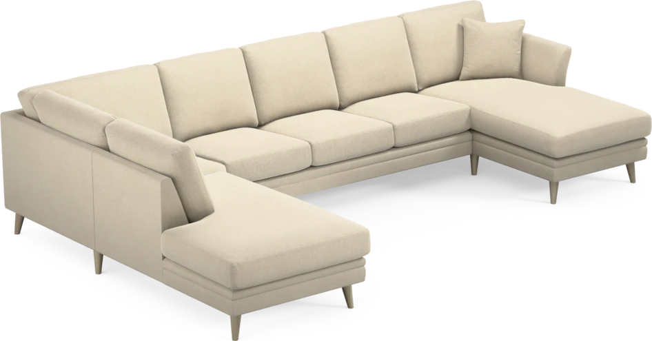 Eden - 3-sits soffa med divan vänster och schäslong höger - Beige