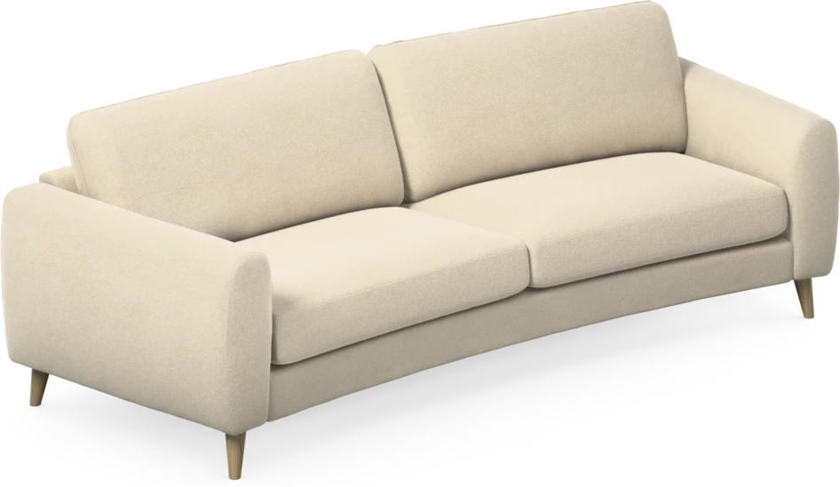 Bridge - 3-sits soffa svängd - Beige