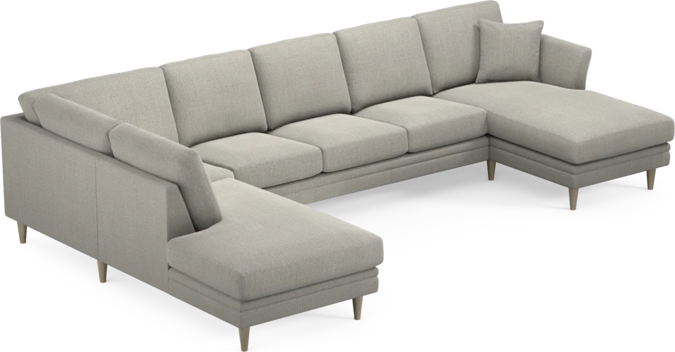 Eden - 3-sits soffa med divan vänster och schäslong höger - Grå