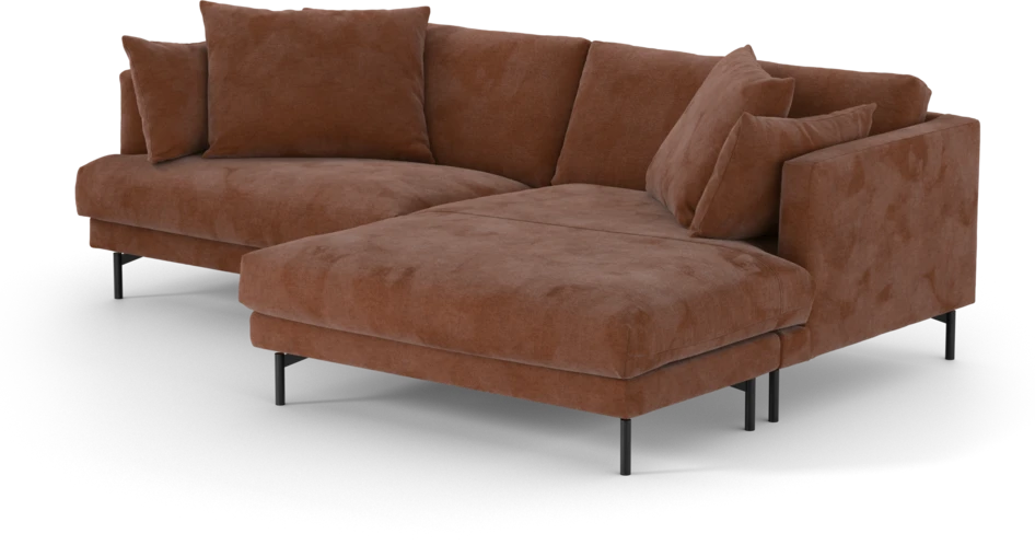 Harper - 4-sits med schäslong XL höger - Orange
