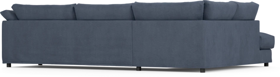 Cherrie - 3-sits soffa med divan vänster, med kappa - Blå