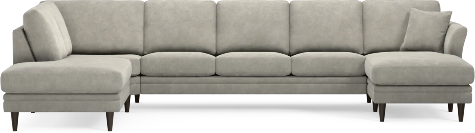 Eden - 3-sits soffa med divan vänster och schäslong höger - Grå