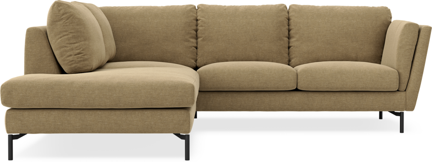 Madison - 2-sits soffa med divan vänster - Brun