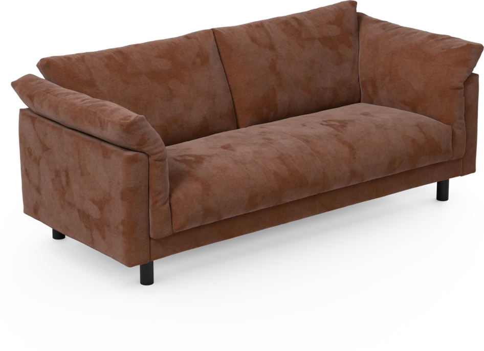 Cherrie - 2,5-sits soffa, hel dyna, fast klädsel - Orange