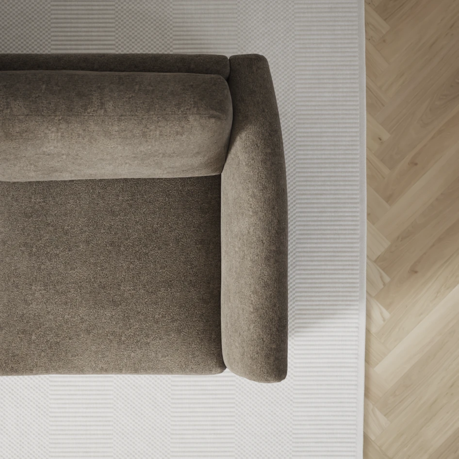 Öland - Bäddsoffa med schäslong vänster och divan höger - Brun