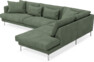 Harper - 3-sits soffa med divan höger - Grön
