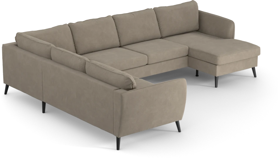 County - Hörnsoffa, 2+3-sits med schäslong höger - Beige