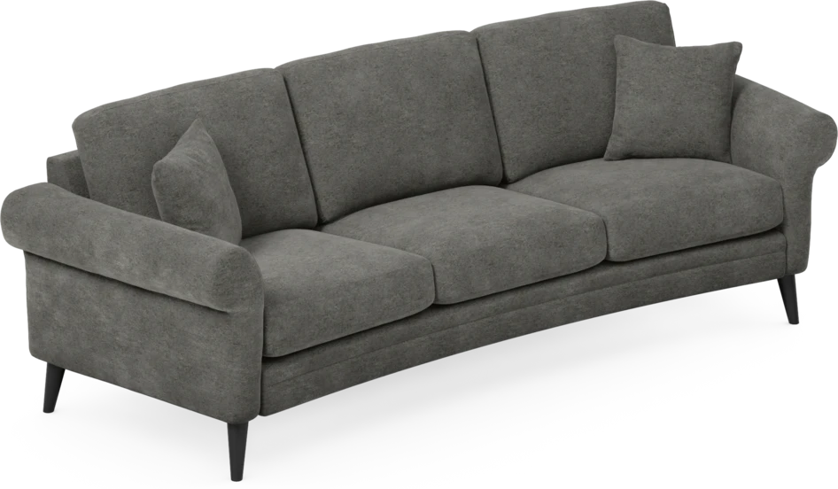 Eden - 3-sits soffa svängd - Grå