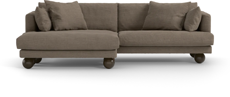 Harper - 4-sits med schäslong XL vänster - Brun