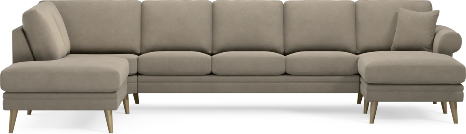 Eden - 3-sits soffa med divan vänster och schäslong höger - Beige