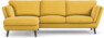 Madison Lux - 2-sits soffa med schäslong vänster - Gul