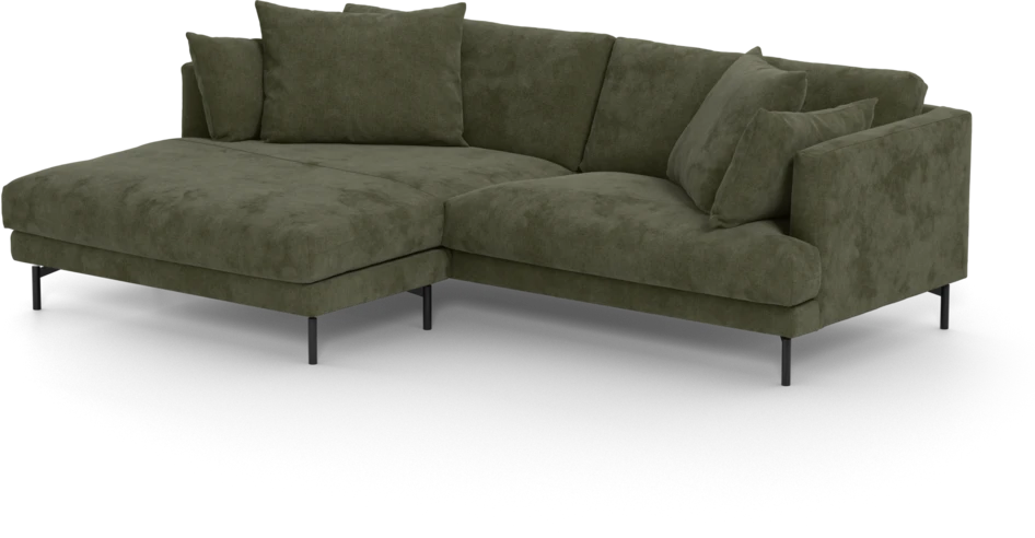 Harper - 4-sits med schäslong XL vänster - Grön