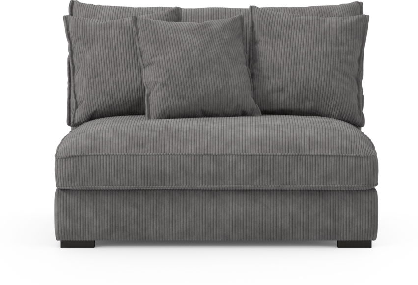 Rossi - 2-sits utan armstöd - Grå